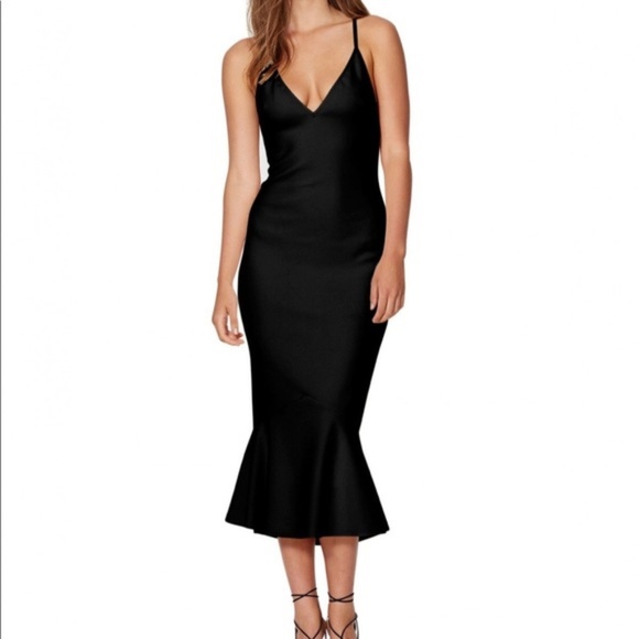 Bec & Bridge Dresses & Skirts - Bec & Bridge Black Gardenia Plunge Dress 6 NEW